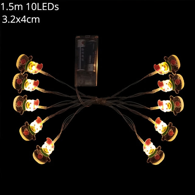 1.5m 10Led Halloween Pumpkin Ghost Skeletons Bat Spider Led Light String Festival Bar Home Party Decor Christmas Ornament