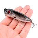 1Pcs Fishing Lures 6.5cm/12g Topwater Popper Bait 5 Color Hard Bait Artificial Wobblers Plastic Fishing Tackle with 6
