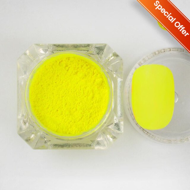 12 Boxes/Set Lasting Neon Phosphor UV Reactive Fluorenscence Sugar Nail Powder Pigment Dust Glitters Powder Decorations