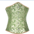 Caudutas Corset Underbust Women's Gothc Sexy Lingerie Top Jacquard Floral Costume Halloween Plus Size Red White Black Pink Green