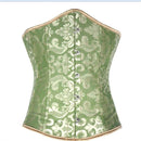 Caudutas Corset Underbust Women's Gothc Sexy Lingerie Top Jacquard Floral Costume Halloween Plus Size Red White Black Pink Green