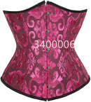 Caudutas Corset Underbust Women's Gothc Sexy Lingerie Top Jacquard Floral Costume Halloween Plus Size Red White Black Pink Green