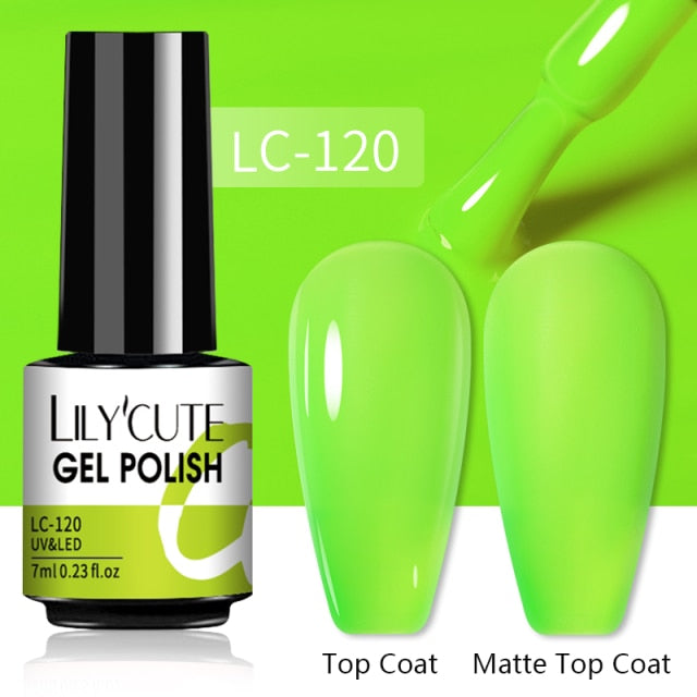 LILYCUTE Nail Gel Polish UV Semi Permanent Ice Purple Serise Nail Art All For Manicure LED Gel Base Top Coat Gel Varnish Polish