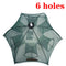 Strengthened 4-8 Holes Automatic Fishing Net Shrimp Cage Nylon Foldable Fish Trap Cast Net Cast Folding Fishing Network Outdoor