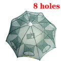 Strengthened 4-8 Holes Automatic Fishing Net Shrimp Cage Nylon Foldable Fish Trap Cast Net Cast Folding Fishing Network Outdoor