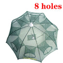 Strengthened 4-8 Holes Automatic Fishing Net Shrimp Cage Nylon Foldable Fish Trap Cast Net Cast Folding Fishing Network Outdoor