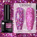 UR SUGAR 7.5ml Black White Red Glitter Color Gel Nail Polish Matte Gel Semi Permanent UV LED Lamp Nail Gel Need Matte Top Coat