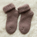 Kawaii Socks Thicker Solid Socks Merino Wool Rabbit Socks Against Cold Snow Russia Winter Warm Funny Happy Male Womens Socks