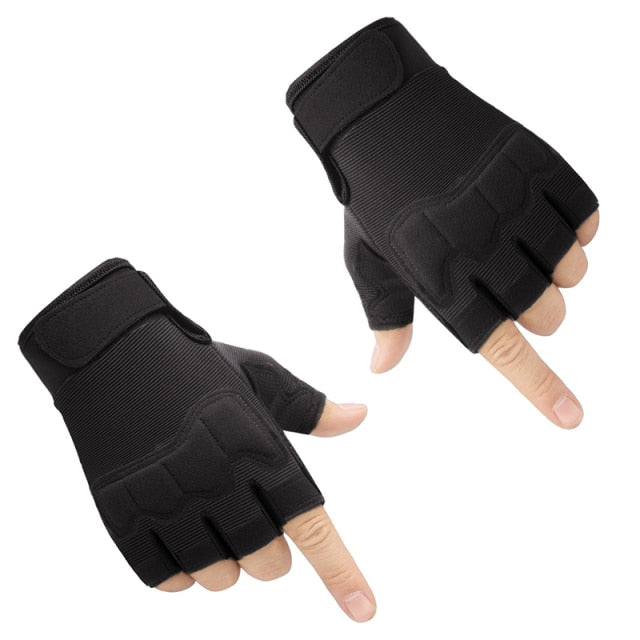 Men's Tactical Gloves Military Army Shooting Fingerless Gloves Anti-Slip Outdoor Hunting Sports Paintball Airsoft Bicycle Gloves