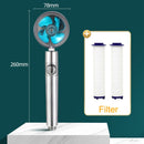 2021 Shower Head Water Saving Flow 360 Degrees Rotating With Small Fan ABS Rain High Pressure spray Nozzle Bathroom Accessories
