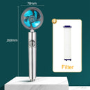 2021 Shower Head Water Saving Flow 360 Degrees Rotating With Small Fan ABS Rain High Pressure spray Nozzle Bathroom Accessories