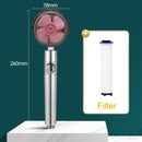 2021 Shower Head Water Saving Flow 360 Degrees Rotating With Small Fan ABS Rain High Pressure spray Nozzle Bathroom Accessories