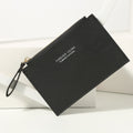Men and women ID card holder PU zipper small coin purse credit card holder solid color business card case business card holder