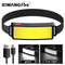 2021 New Style Headlamp Portable Mini COB LED Headlight with Built-in Battery Flashlight USB Rechargeable Head Lamp Hiking Torch