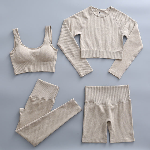 Seamless Woman Sportswear Yoga Sets Workout Sports Bra Gym Clothing High Waist Legging Fitness Women Tracksuit Athletic Outfits
