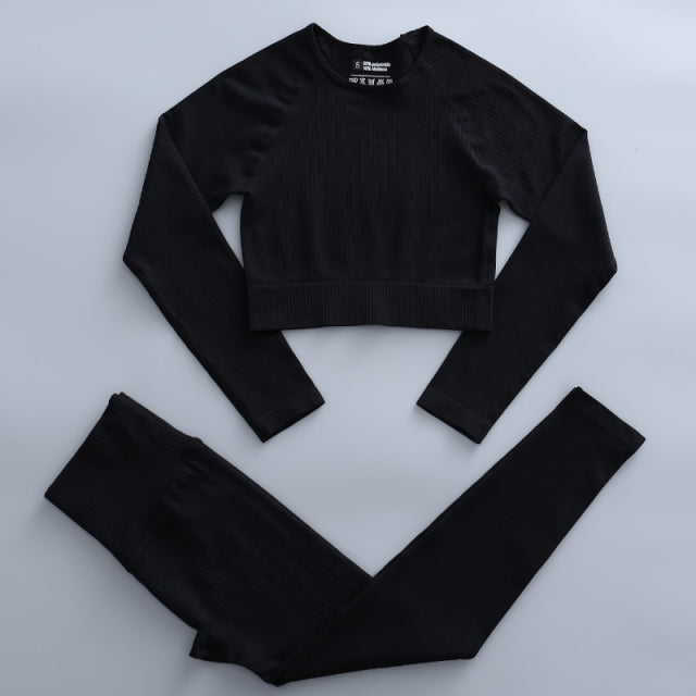 Seamless Woman Sportswear Yoga Sets Workout Sports Bra Gym Clothing High Waist Legging Fitness Women Tracksuit Athletic Outfits