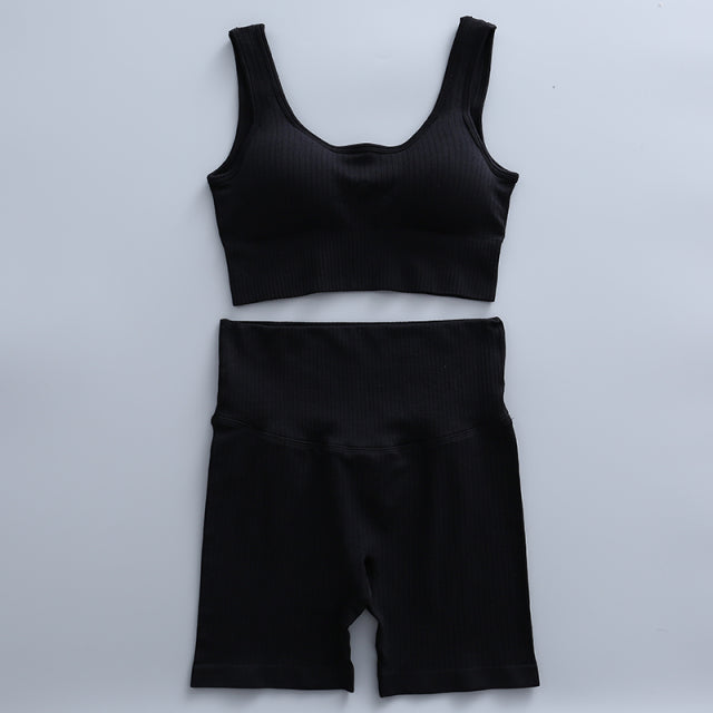 Seamless Woman Sportswear Yoga Sets Workout Sports Bra Gym Clothing High Waist Legging Fitness Women Tracksuit Athletic Outfits