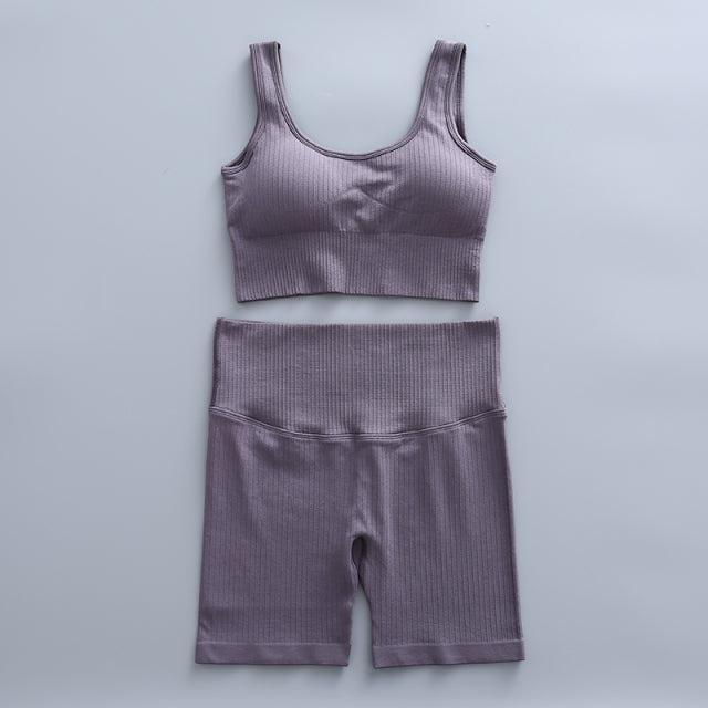 Seamless Woman Sportswear Yoga Sets Workout Sports Bra Gym Clothing High Waist Legging Fitness Women Tracksuit Athletic Outfits