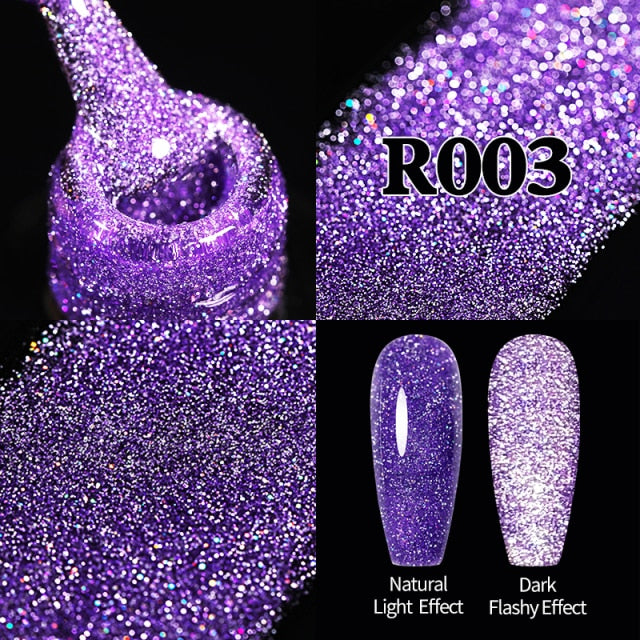 UR SUGAR 7.5ml Reflective Glitter Gel Shiny Rose Red Silver UV Gel Nail Polish Soak Off Colorful Gel Nail Art Decoration