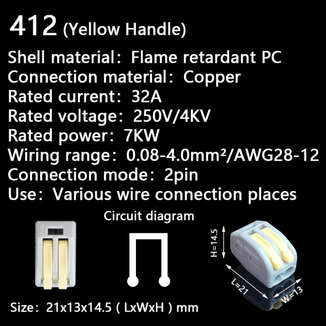 Mini Fast Wire Cable Connectors Universal Compact Conductor Spring Splicing Wiring Connector Push-in Terminal Block SPL-2/3 212