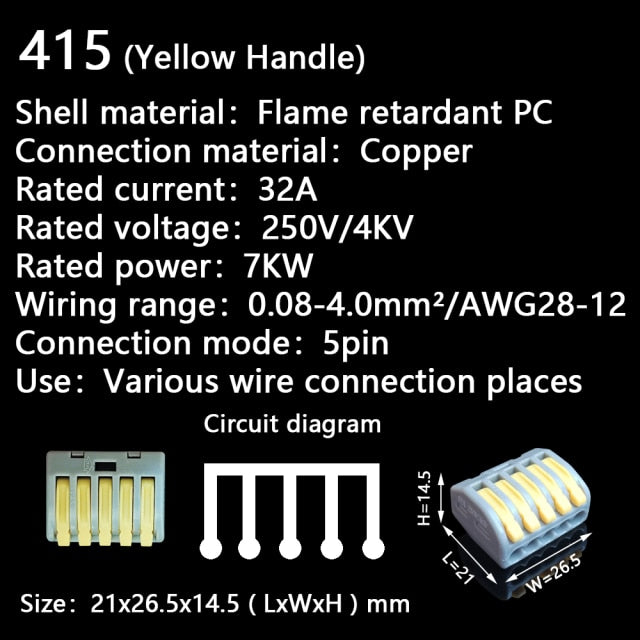 Mini Fast Wire Cable Connectors Universal Compact Conductor Spring Splicing Wiring Connector Push-in Terminal Block SPL-2/3 212