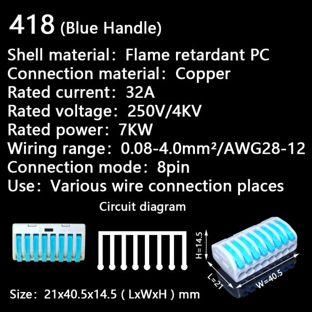 Mini Fast Wire Cable Connectors Universal Compact Conductor Spring Splicing Wiring Connector Push-in Terminal Block SPL-2/3 212