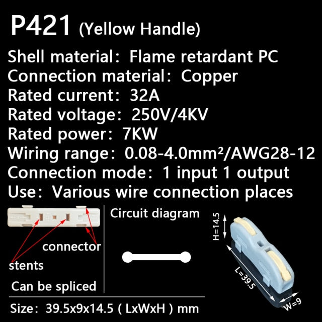 Mini Fast Wire Cable Connectors Universal Compact Conductor Spring Splicing Wiring Connector Push-in Terminal Block SPL-2/3 212