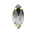 Horse Eye Colorful Sew On Rhinestones With Gold Claw Glass Crystal  Sew On stone For clothing accessories