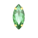 Horse Eye Colorful Sew On Rhinestones With Gold Claw Glass Crystal  Sew On stone For clothing accessories