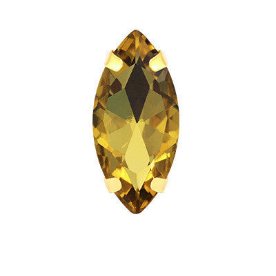 Horse Eye Colorful Sew On Rhinestones With Gold Claw Glass Crystal  Sew On stone For clothing accessories