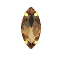 Horse Eye Colorful Sew On Rhinestones With Gold Claw Glass Crystal  Sew On stone For clothing accessories