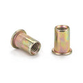 NINDEJIN 4-60pcs flat head rivet nut stainless steel m3 m4 m5 m6 m8 m10 m12 rivnut zinc plated cap rivet threaded nut