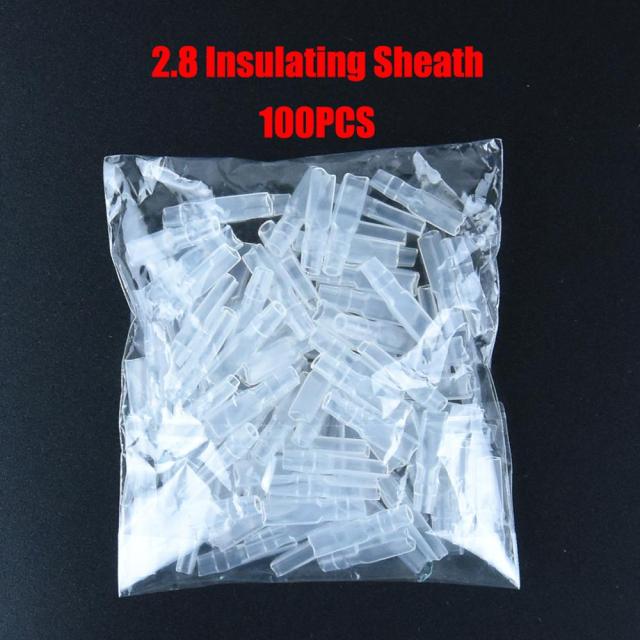 100Pcs/Lot 2.8/4.8/6.3mm Female and Male Crimp Terminal Connector Gold Brass/Silver Car Speaker Electric Wire Connectors Set