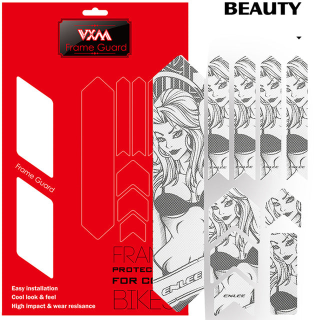 VXM 3D Mountain Bike Scratch-Resistant Protect Frame Protector Removeable Sticker Road Bicycle Paster Guard Cover For YT Capra