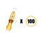 100Pcs/Lot 4.0mm Female and Male Bullet Terminals Connector Gold Brass Wire Connector And Insulating Sleeves for Car