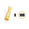 100Pcs/Lot 4.0mm Female and Male Bullet Terminals Connector Gold Brass Wire Connector And Insulating Sleeves for Car