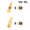 100Pcs/Lot 4.0mm Female and Male Bullet Terminals Connector Gold Brass Wire Connector And Insulating Sleeves for Car