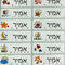Name Stickers big size Customize Sticker Waterproof Personalized Label  School Stationery office cartoon dinosaur gift children
