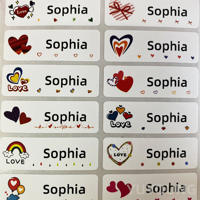 Name Stickers big size Customize Sticker Waterproof Personalized Label  School Stationery office cartoon dinosaur gift children