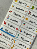 Name Stickers big size Customize Sticker Waterproof Personalized Label  School Stationery office cartoon dinosaur gift children
