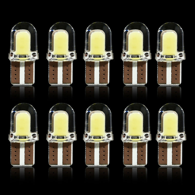 10pcs T10 194 168 W5W COB 4 SMD LED CANBUS Silica Bright White Car Interior Clearance License Light Bulbs Car Lights Universal