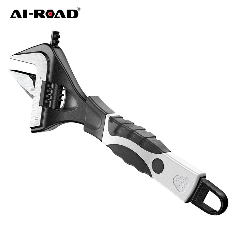 Adjustable Wrench Universal Spanner CR-V Steel Household Enlarge Open Bathroom Wrench Key Nut Wrench Plumbing Repair Tool