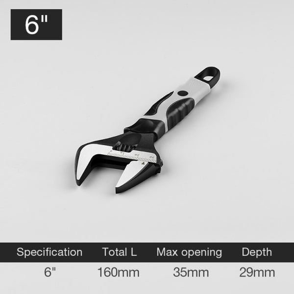 Adjustable Wrench Universal Spanner CR-V Steel Household Enlarge Open Bathroom Wrench Key Nut Wrench Plumbing Repair Tool
