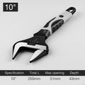 Adjustable Wrench Universal Spanner CR-V Steel Household Enlarge Open Bathroom Wrench Key Nut Wrench Plumbing Repair Tool