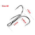 Fishing Hook 20/60/80pcs 2/4/6/8/10# High Carbon Steel Treble Hooks Fishing Tackle Tool Round Bend Fish Hook for Bass Carp
