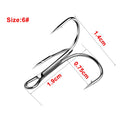 Fishing Hook 20/60/80pcs 2/4/6/8/10# High Carbon Steel Treble Hooks Fishing Tackle Tool Round Bend Fish Hook for Bass Carp