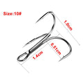 Fishing Hook 20/60/80pcs 2/4/6/8/10# High Carbon Steel Treble Hooks Fishing Tackle Tool Round Bend Fish Hook for Bass Carp
