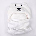 Lovely fleece baby bath towel cute animal shape kid hooded baby towel bathrobe cloak baby receiving blanket  neonatal hold to be