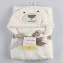 Lovely fleece baby bath towel cute animal shape kid hooded baby towel bathrobe cloak baby receiving blanket  neonatal hold to be