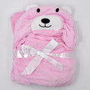 Lovely fleece baby bath towel cute animal shape kid hooded baby towel bathrobe cloak baby receiving blanket  neonatal hold to be